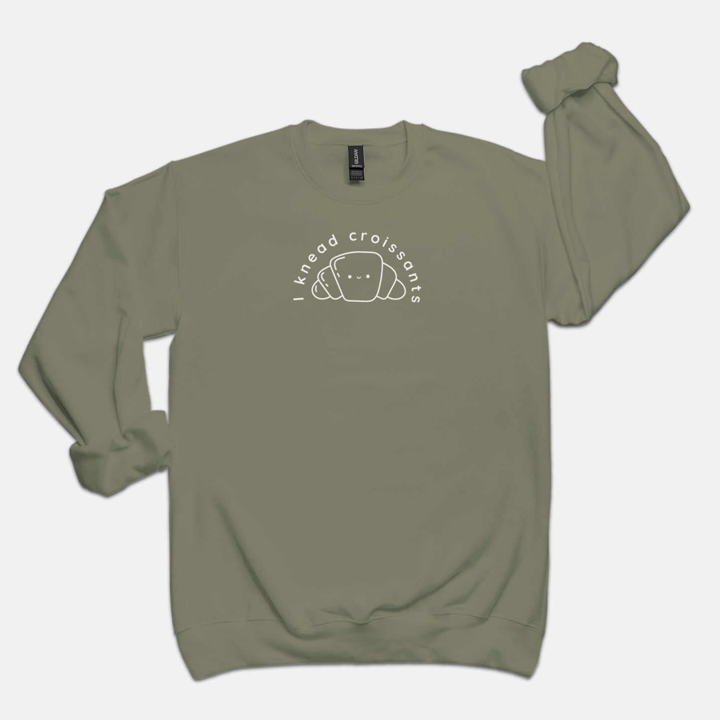 I Knead Croissants Crew Neck Sweatshirt